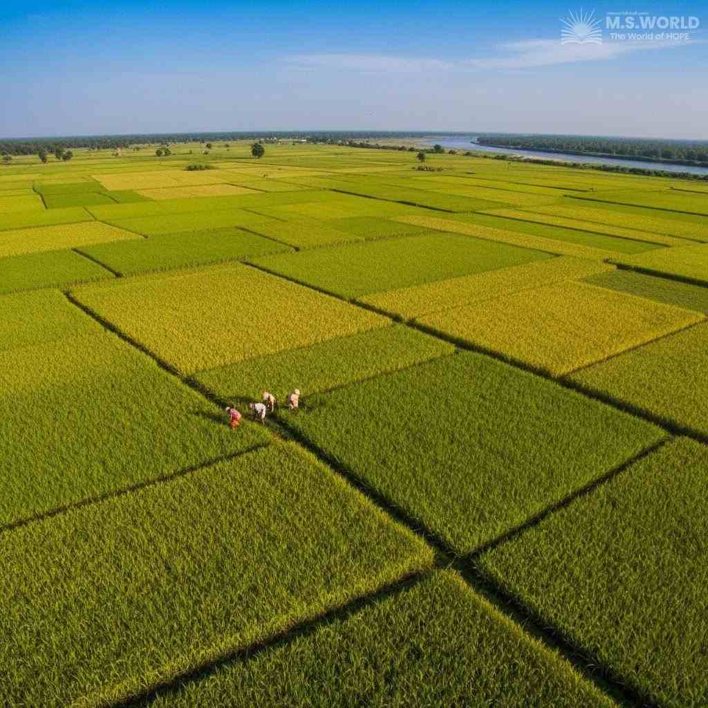 छत्तीसगढ़ का मैदान जिसे धान के विशाल खेतों के कारण 'धान का कटोरा' भी कहा जाता है