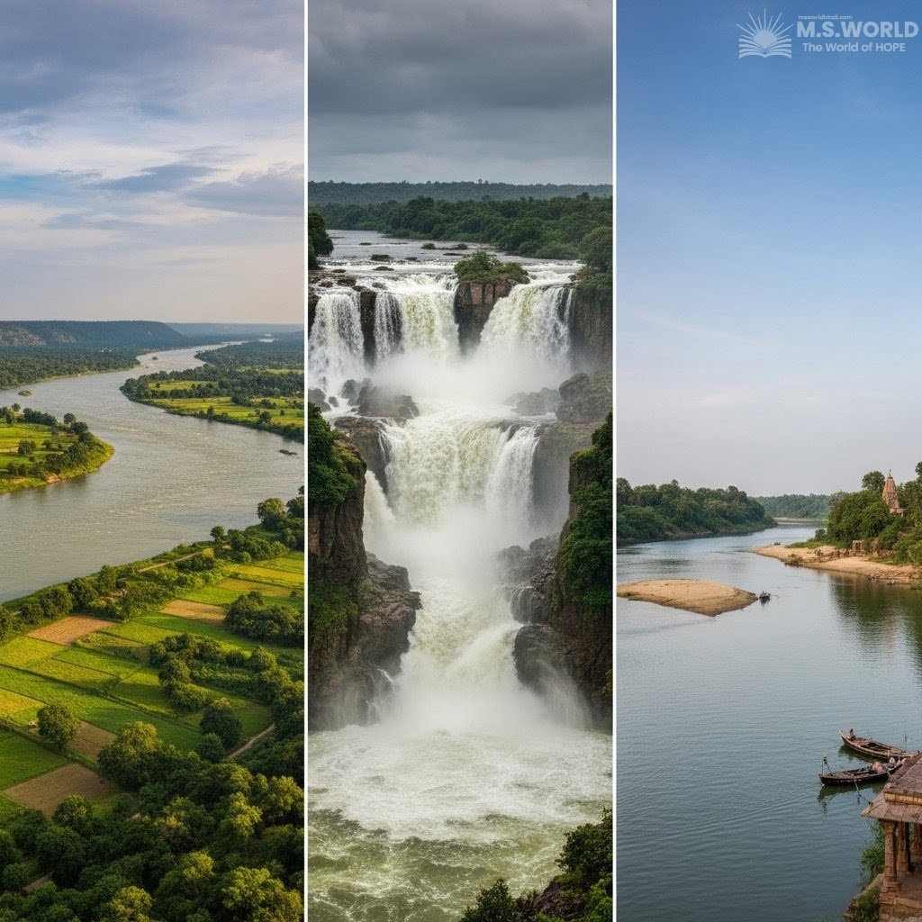 छत्तीसगढ़ की जीवनरेखा महानदी का एक शांत दृश्य - अपवाह तंत्र पर आसान क्विज़