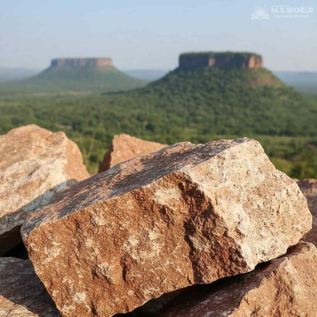 बैलाडीला लौह अयस्क खदान का एक चित्र - खनिज पर आधारित आसान क्विज़
