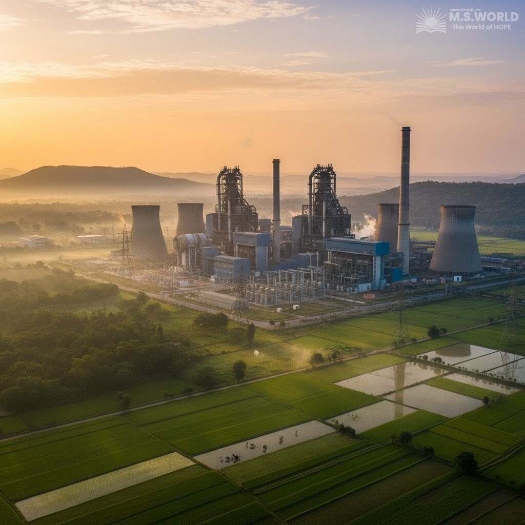 एक बिजली ट्रांसमिशन टावर का सूर्यास्त में लिया गया चित्र - ऊर्जा संसाधनों पर कठिन क्विज़