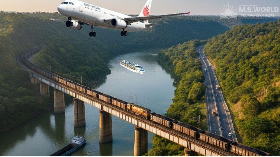 एक रेलवे जंक्शन पर कई सारी पटरियों का जाल - छत्तीसगढ़ परिवहन पर कठिन क्विज़