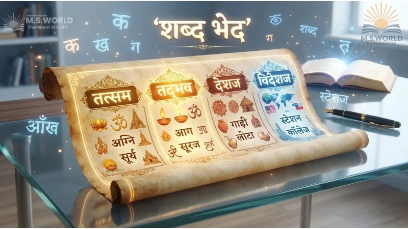 शब्द भेद, तत्सम तद्भव पहचानने के नियम, देशज विदेशज और संकर शब्द की परिभाषा, हिन्दी व्याकरण।