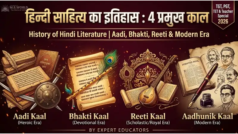 हिन्दी साहित्य का काल विभाजन आदिकाल भक्तिकाल रीतिकाल और आधुनिक काल
